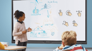 digital white board in classroom