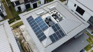 completed solar panel installation project