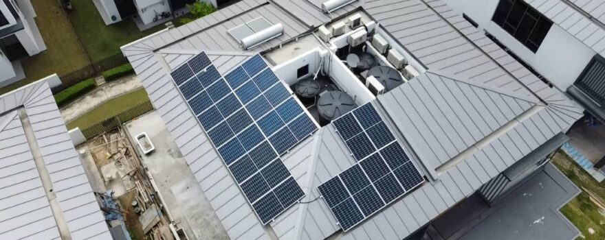 completed solar panel installation project