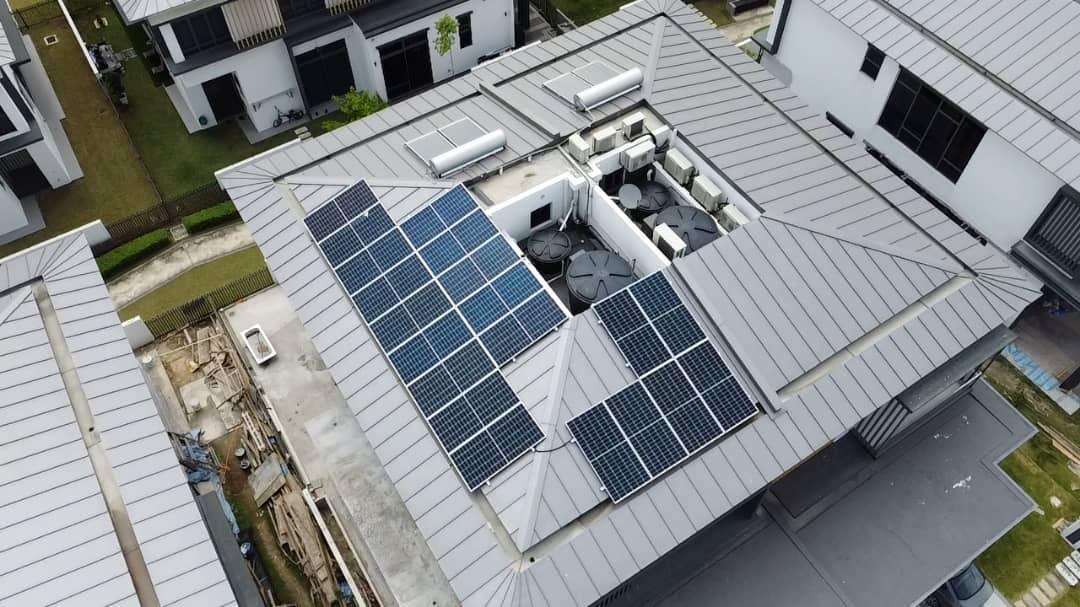 completed solar panel installation project